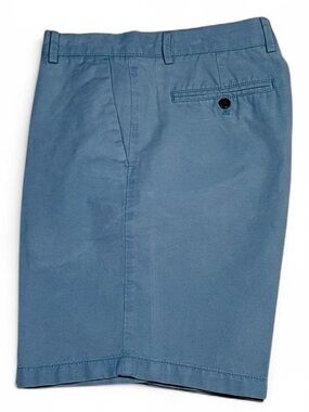 Charles Tyrwhitt Linen Blend Flat Front Shorts in Ocean Blue Men’s W32 L9 Golf
